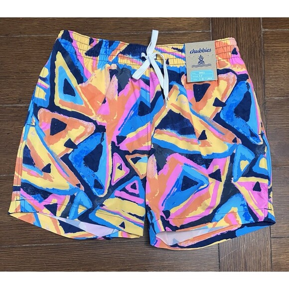 Chubbies Men’s Size S Exploding Nachos Swim Trunks NWT 5.5 Inseam Colorful - Picture 1 of 4